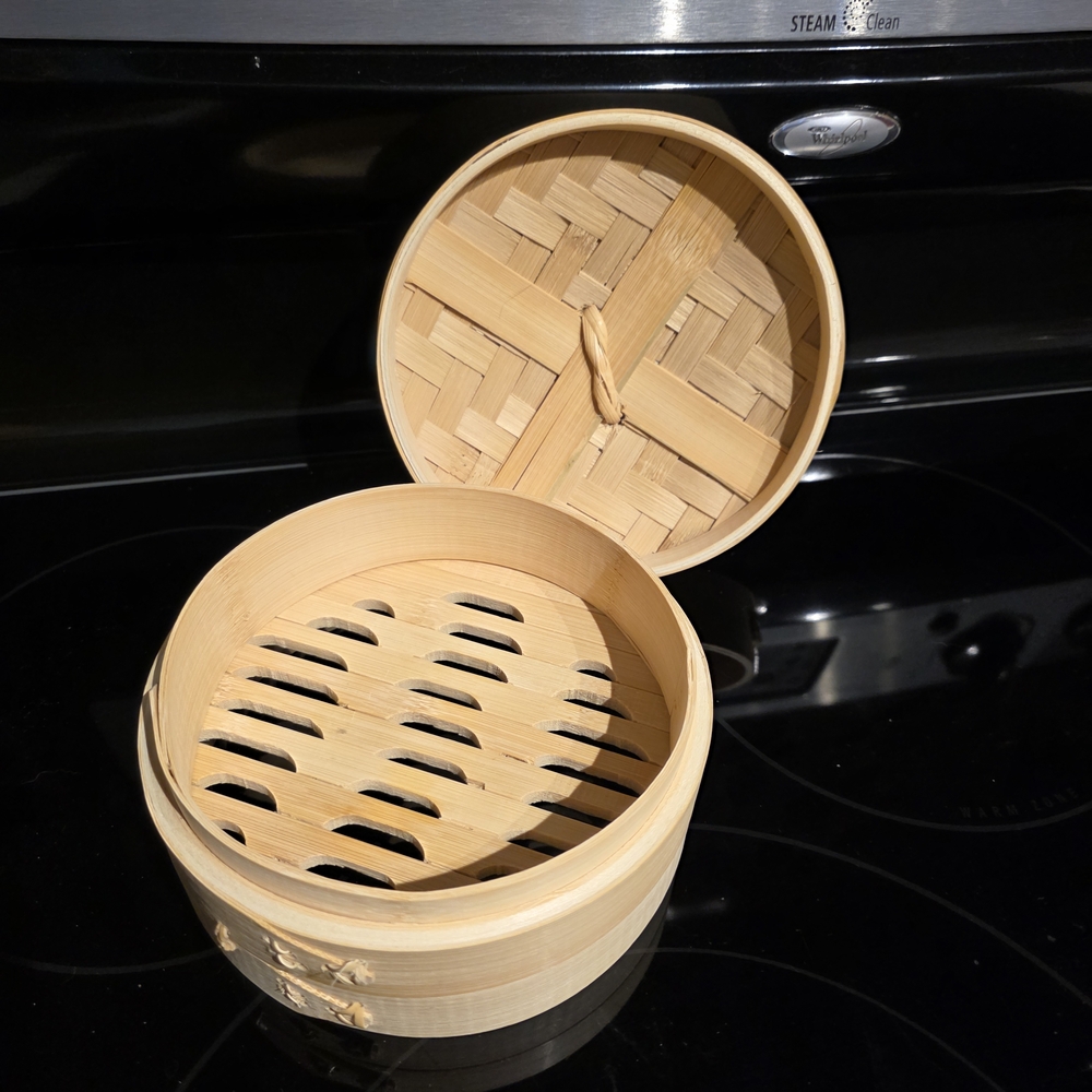 Bamboo Biscuit Dumpling Steamer Warmer | 6 Inches